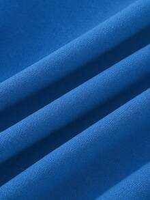 SHEIN 2 件套年轻男孩可爱休闲黄色刺绣运动衫和黑色裤子舒适服装，春季 - 藍色 - 查看 6