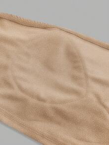 SHEIN SXY 3 件装 女式弹力露肩休闲百搭性感短款上衣 带内置胸垫 - 卡其色 - 查看 5