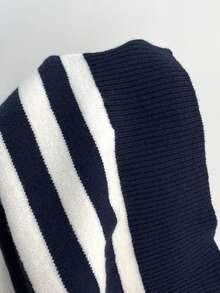 Elamini 时尚修身条纹毛衣，秋季百搭单品 - 彩色 - 查看 6