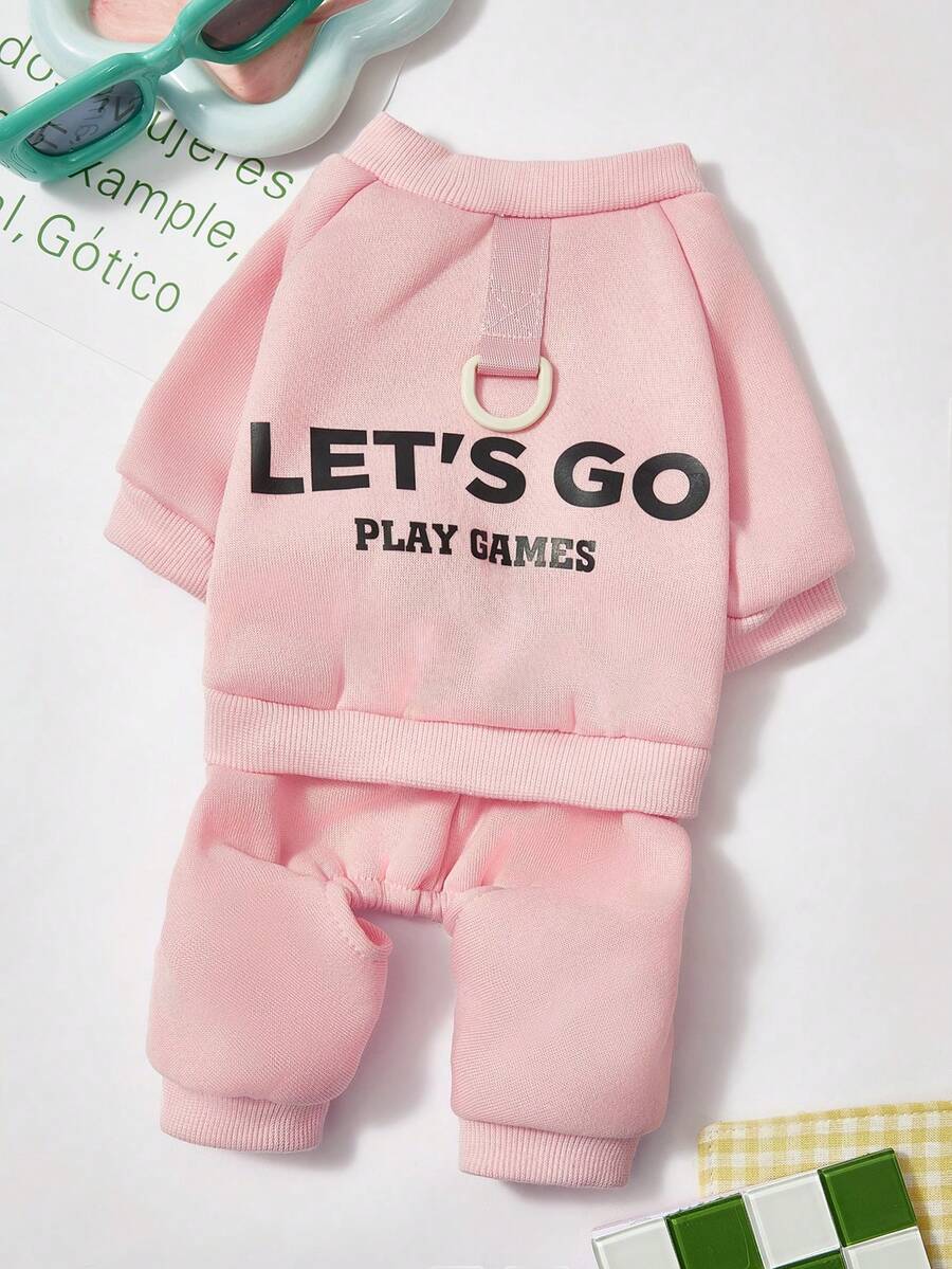 PETSIN Adorable Four-Legged Fleece Pet Outfit – Extra Warm Windbreak Jumpsuit For Small Dogs, Cats, And Tiny Animals, Perfect For Everyday Indoor/Outdoor Adventures