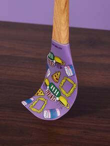 FRIENDS X SHEIN 2pcs Silicone Scraper Baking Tools Long Handle Spatula Cream Cake - Multicolor - View 2