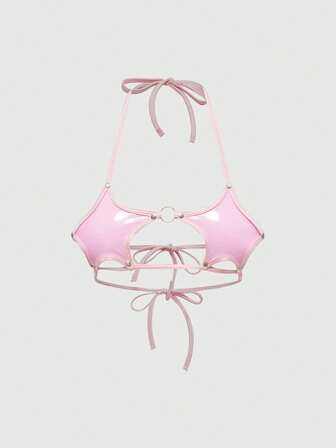 Grunge Punk Punk Pentagram Rivet Lace-Up Sexy Bralette