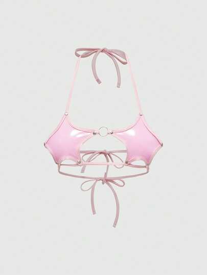 Grunge Punk Punk Pentagram Rivet Lace-Up Sexy Bralette