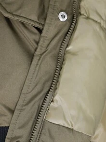 Aveloria GENKIRA Vintage American Style Fur Collar Parka Coat, Thick Cotton Padded Hooded Jacket For Women, Winter - Army Green - View 7