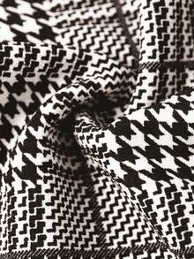 Ellevyn Quần dệt kim cạp cao màu đen trắng họa tiết kẻ caro thanh lịch dành cho nữ, mùa hè - Cà phê nâu - Xem 9