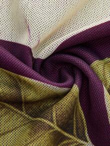 lacRébo 秋冬款黑色透明网眼长袖上衣，饰有大玫瑰印花 - 黑色 - 查看 9