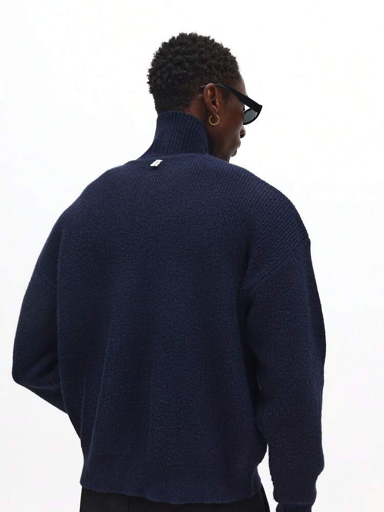 Relaxed Fit Knitted Turtleneck Sweater