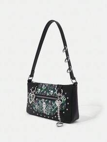 HARRY POTTER X SHEIN Fashionable Women Shoulder Bag, - Black - View 7