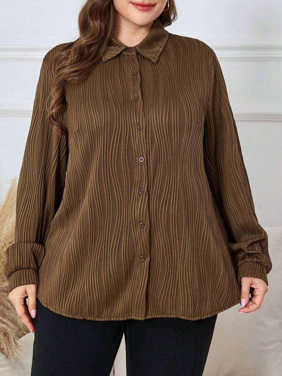 Lacomfia 大码衬衫