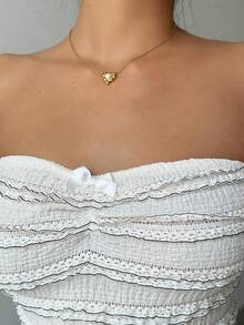 Aloruh Women's Solid Color Elegant Lace Camisole Top, Minimalist Daily Wear,White Top