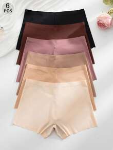 6pcs/Set Women's Seamless Briefs, Comfortable Underpants, Versatile Everyday Wear - Multicolor - View 4