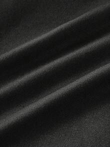 Manfinity Homme Herren Große Größen Lässig Weihnachts-Element Grafik Muster Schwarz Kapuzen-Sweatshirt für Paar, Herbst/Winter, Langarm-Oberteil - Schwarz - Übersicht 7