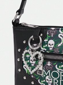 HARRY POTTER X SHEIN Fashionable Women Shoulder Bag, - Black - View 9