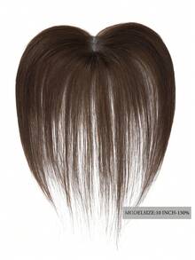 Clip para el flequillo, clip de cobertura de 360° con flequillo de cabello humano real 100% cabello humano, flequillo postizo para mujeres para uso diario (marrón oscuro) - S4 - Ver 2