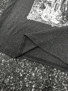 INAWLY Women Vintage Dragon Graphic Tee, Gift For Fantasy Reader, Castlecore Dragon Lover Gift