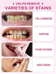 Slow Sunday PAP+ Teeth Whitening Strips, Get Rid Of  Smoke Stains, Coffee Stains, Tea Stains, Keep Your Mouth Clean And White,, Good Gift For Holiday, Party, Travel, Outdoor Activity, For Valentine'S Day, Valentines Gift, Suitable For Spring Personal Care - Pink - View 2