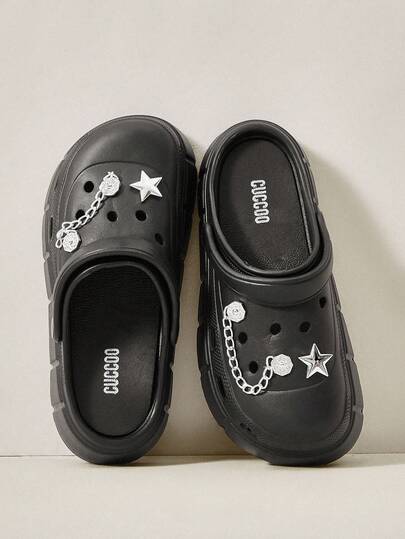 Cuccoo Women Fashionable DIY Detachable Crystal Decoration Hollow Shoes For Summer Spring Shoes Spring Break Easter For Casual Beach Style