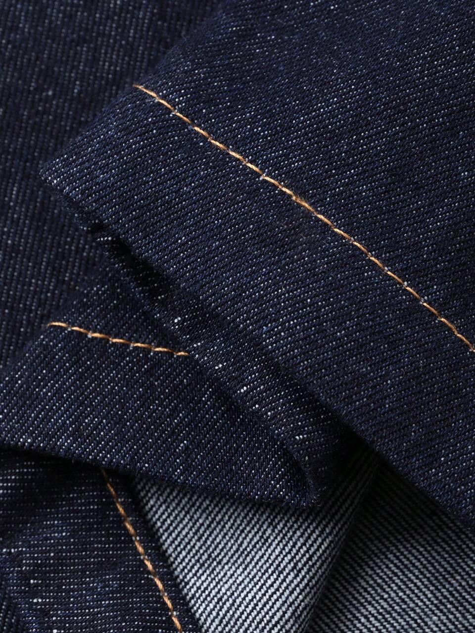 Men's Plain Navy Blue Blue Raw Denim Jeans, Autumn
