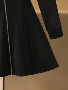 Modelyn Women's Elegant Waist Cinched A-Line Slimming Dress