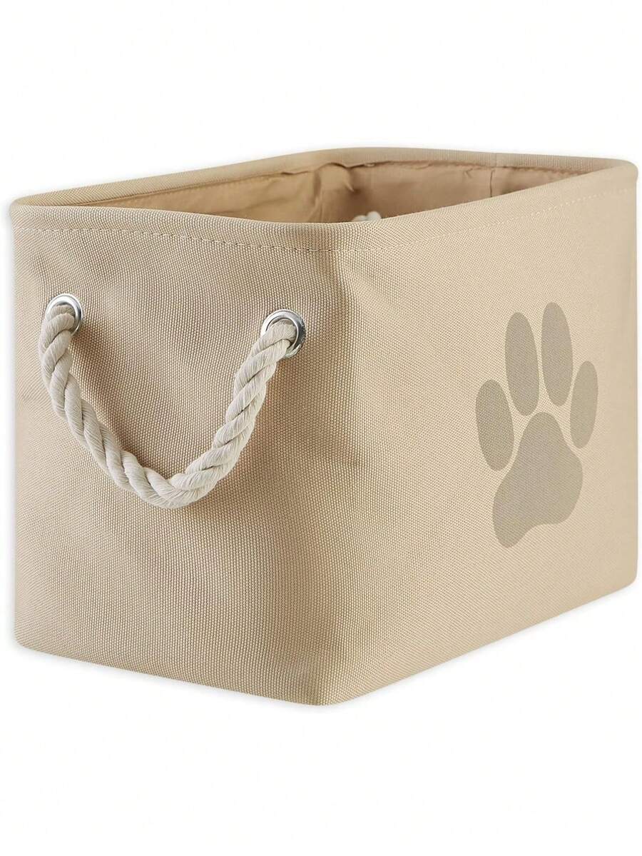 1 pezzo Cestino adesivo con stampa di zampa di cane cartoni animati per organizzare spuntino, giocattoli e vestiti per animali domestici, decorazione da parete, accessori carini per animali domestici - Cammello - Visualizzare 1