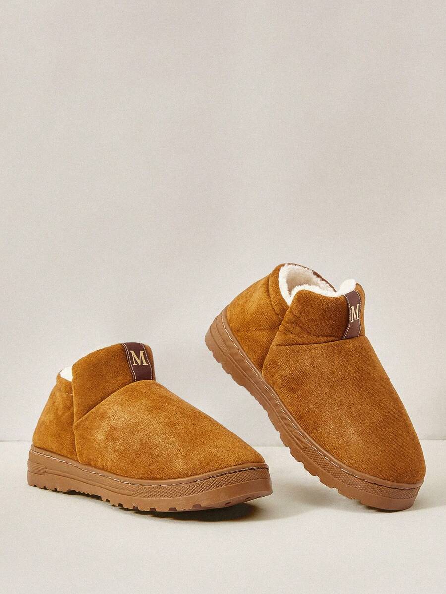 Cuccoo 女士棕色羊毛衬里休闲舒适家居拖鞋 - 棕色 - 查看 1