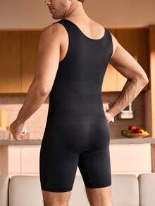 Manfinity Underwear&Sleepwear Basics 男士休闲纯黑色紧身衣塑身衣