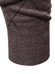 Manfinity Mode Men's Lightweight Half-Zip Long Sleeve Knit Sweater, Fall/Winter