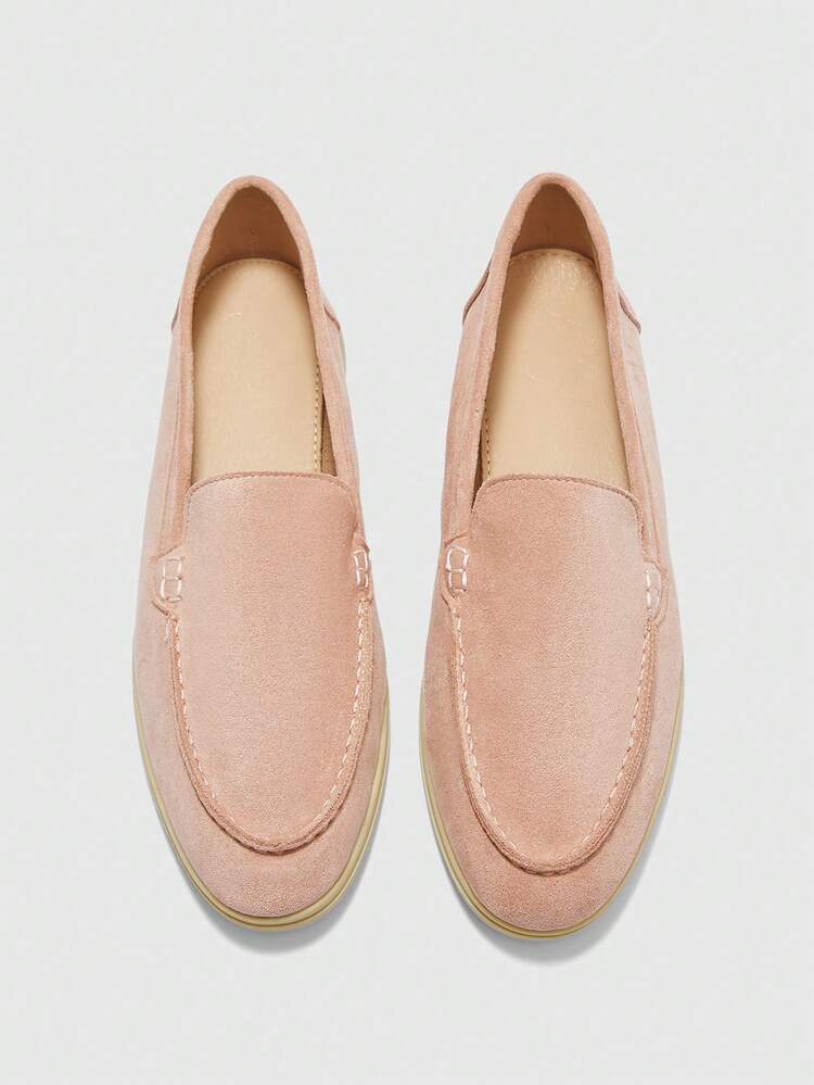 CUCCOO BIZCHIC Women's Fashion Suede Comfortable Slip-On Loafers, Casual Flat Shoes Suitable For Outdoor, Work, Daily Wear For Christmas Spring Shoes