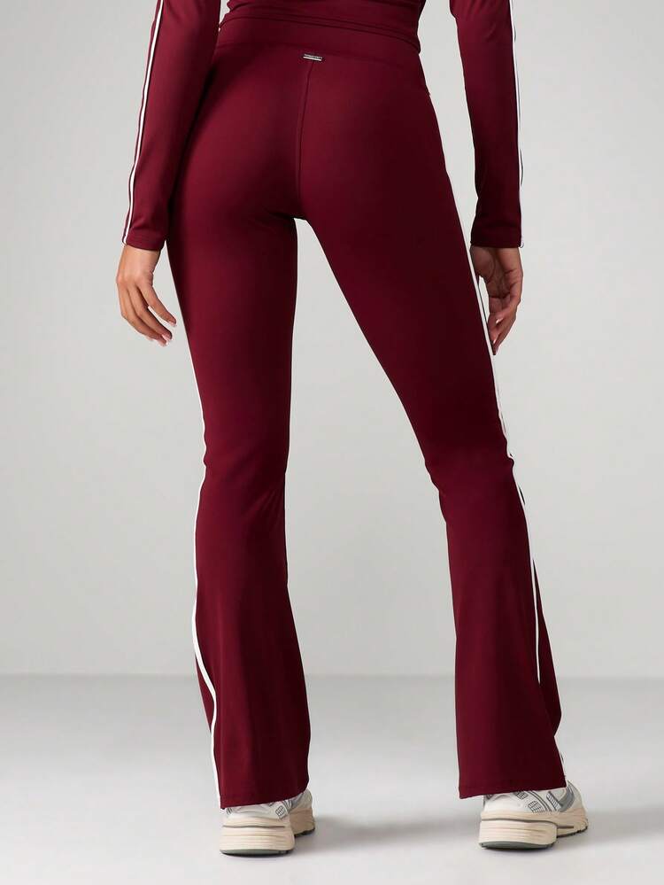 Missguided x Playboy High Rise Athletic Flare Pants With Side Stripe Detail Perfect For Yoga Training And Active Lifestyle