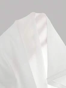 SHEIN Girlism Teen Girls Buy 1 Get 2 Free 3pcs/Set Black, Grey, White Solid Color Minimalist Round Neck Waist Ruched Long Sleeve T-Shirts, Casual Minimalist Design With Logo Print Detail