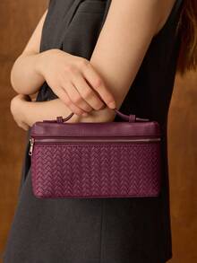 MOTF PREMIUM PU 皮革拉链手提包 - 棗紅 - 查看 6