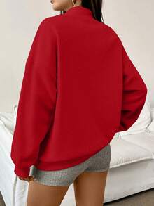 INAWLY 女士休闲立领半拉链运动衫，秋季，长袖上衣