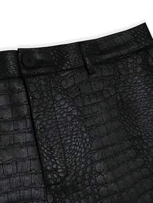 Manfinity AFTRDRK Men's Elegant Single-Button Textured Jacquard Suit Set With Pants, Suitable For Daily Commute, Business, Party And Banquet Wear. This Suit Set Is An Indispensable Versatile Item In A Man's Wardrobe, And Makes A Great Gift For A Boyfriend Or Husband. Men Double Breasted Suit Men Black Suit Set Luxury Clothes For Men Jacket Suit For Men Gala Modern Men Blazer Suit - Black - View 4