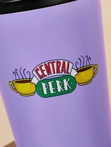 FRIENDS X SHEIN 12 Oz / 360 Ml  Stainless Steel , Sealed To Prevent Leakage, Small And Portable - Mauve Purple - View 7