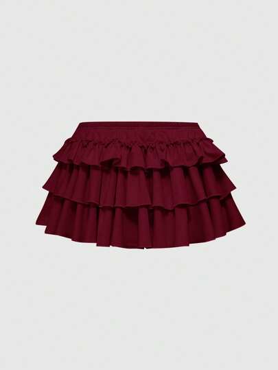 J-Fashion Vintage Low Waist Sexy Y2K Leopard Print Full Skirt For Women