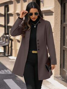 EMERY ROSE 女士休闲度假立领修身夹克 - 灰色 - 查看 7