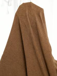 Al Najma 女士蕾丝拼布V领优雅长袖土耳其和阿拉伯传统长裙 - 棕色 - 查看 7