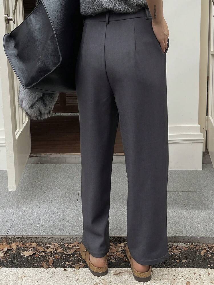 Women's Straight Leg Ankle Pants, Formal & Elegant, Thermal Lined, Autumn/Winter Business Attire