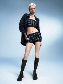 Sugerpunk Round Toe Fashionable Design Women's Boots, Suitable For Christmas, New Year's Eve Party, Date Night, Spring Casual Wear