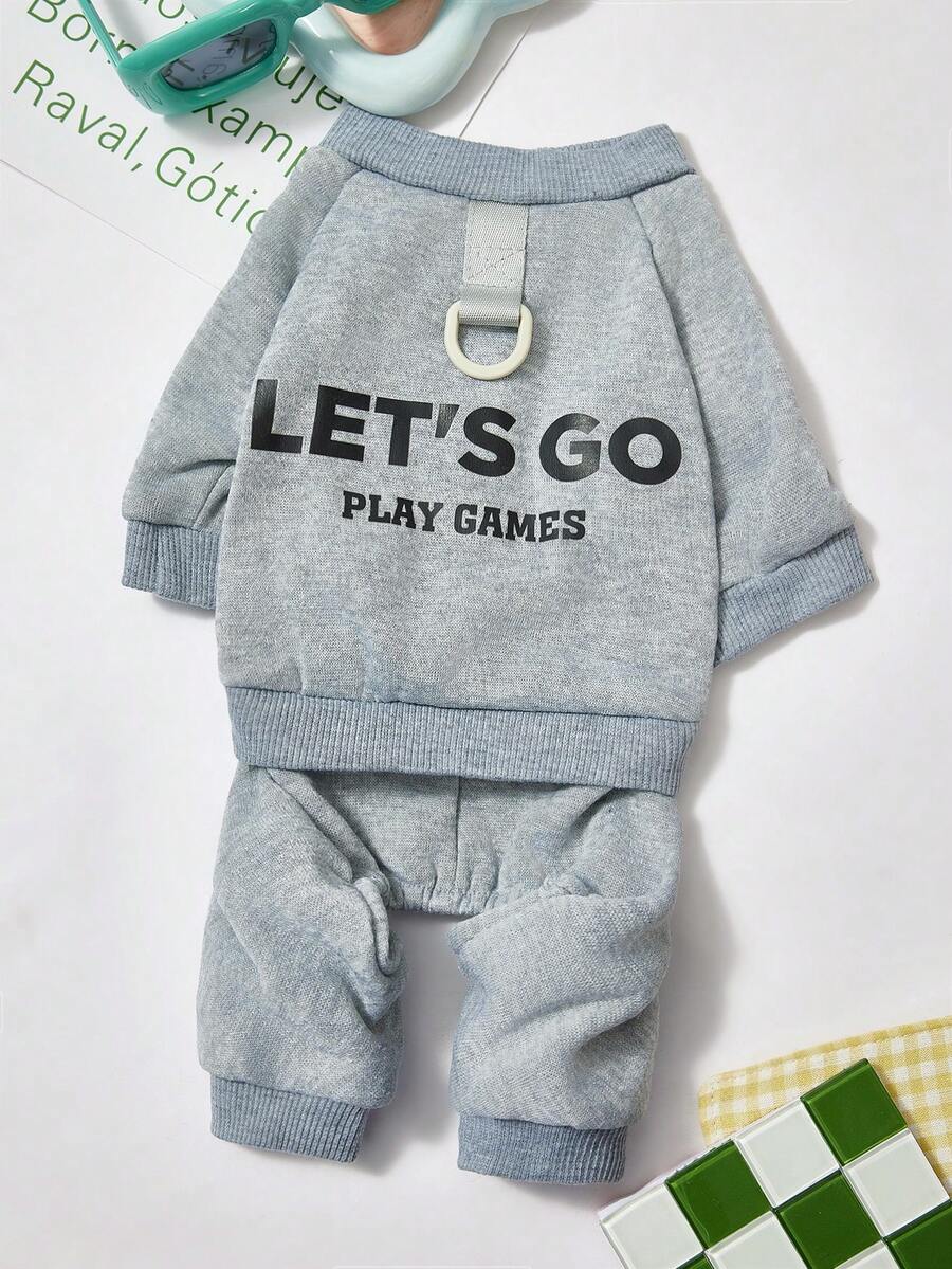 PETSIN Lovely Cartoon Style Four-Legged Pet Jumpsuit – Windproof And Snuggly Fleece Clothing For Small Dogs & Cats, Perfect For Daily Indoor And Outdoor Wear