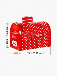 Joivida 1 Piece Of Christmas Decorative Item,Tin Mailbox Box, Wrought Iron Mailbox Can, Gift Cartoon Candy Box
