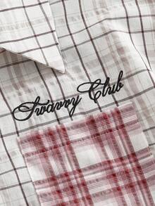 SWAVVY Men's Long Sleeve Plaid Embroidered Shirt - Multicolor - View 4