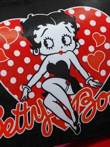 Betty Boop x SHEIN 1 Túi đựng cơm trưa cách nhiệt in hình nhân vật hoạt hình, có thể giữ ấm hoặc lạnh thức ăn, túi dã ngoại, dung tích lớn, có thể đựng hộp cơm trưa, đồ uống hoặc trái cây, thích hợp cho dã ngoại, cắm trại, du lịch, sử dụng gia đình, phù hợp cho gia đình, học sinh, vui nhộn, gợi cảm, dễ thương, đáng yêu, ý tưởng quà tặng, tiệc tùng, ngày lễ, Ngày Valentine - màu đen - Xem 4