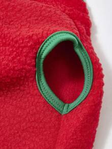 PETSIN Áo khoác thú cưng bằng vải nhung mềm mại – Áo khoác mùa thu/đông ấm áp và đáng yêu dành cho chó nhỏ, mèo con và mèo, lựa chọn hoàn hảo để giữ cho thú cưng của bạn thoải mái trong mùa lạnh - Đỏ - Xem 6