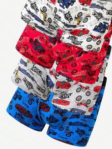 8pcs Pack Teen Boys Comfortable Cotton Retro Car Print Boxer Briefs. This Underwear Set Focuses On Comfort And Design. The Cotton Fabric Is Soft And Comfortable, Providing A Pleasant Wearing Experience. The Car Print Pattern Adds Vitality And Fun. The Classic Square-Cut Design Is Suitable For Daily Wear By Teenage Boys. This 8-Pack Underwear Set Showcases Fashion And Personalized For Teenage Boys.