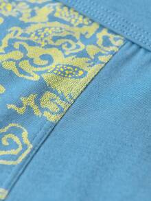 Manfinity Underwear&Sleepwear Basics 4pcs/Pack Men's Boxer Briefs, Plus Size Underwear Shorts, Suitable For All Seasons