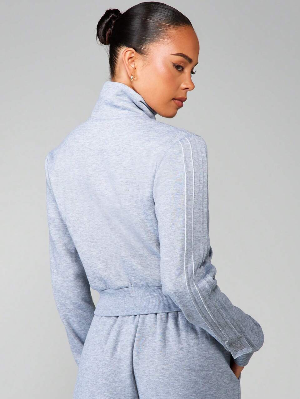 MISSGUIDED Funnel Neck Full Zip Sweatshirt With Long Sleeves