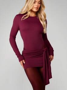 MISSGUIDED Women Two-Piece Outfits Christmas - Burgundy - View 5