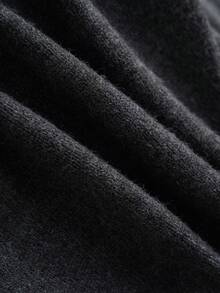 Franclia Bộ 2 áo len dệt kim cổ chữ V viền ren, thời trang cho mùa thu/đông - Màu xám đen - Xem 8