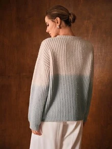 MOTF PREMIUM 秋冬渐变撞色亮片毛衣